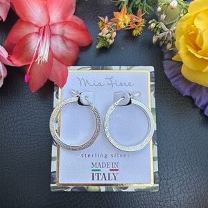 Mia Fiore Sterling Silver  Hoop Earrings